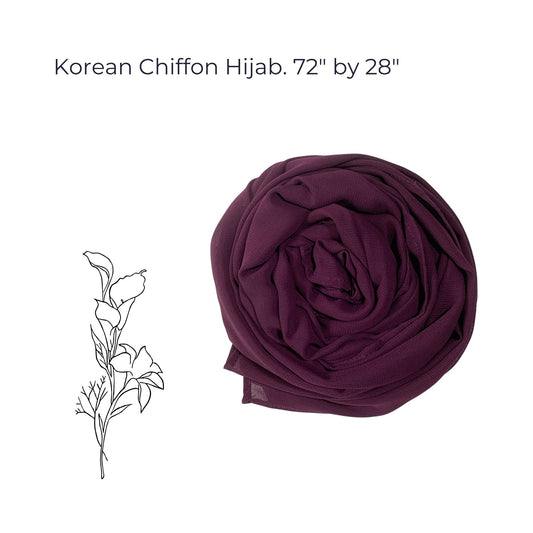 Lightweight Korean Chiffon Hijab – Desaturated Pink, Non-Slip & Effortless Style