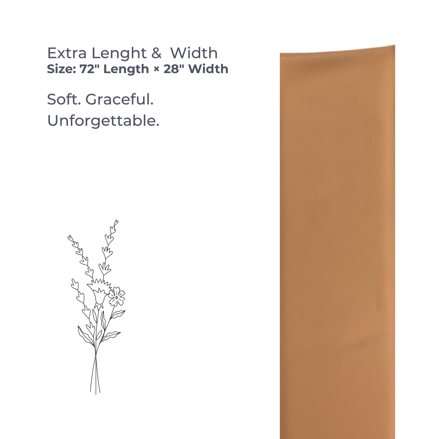 Korean Georgette Stole Hijab – Soft Light Orange Elegance