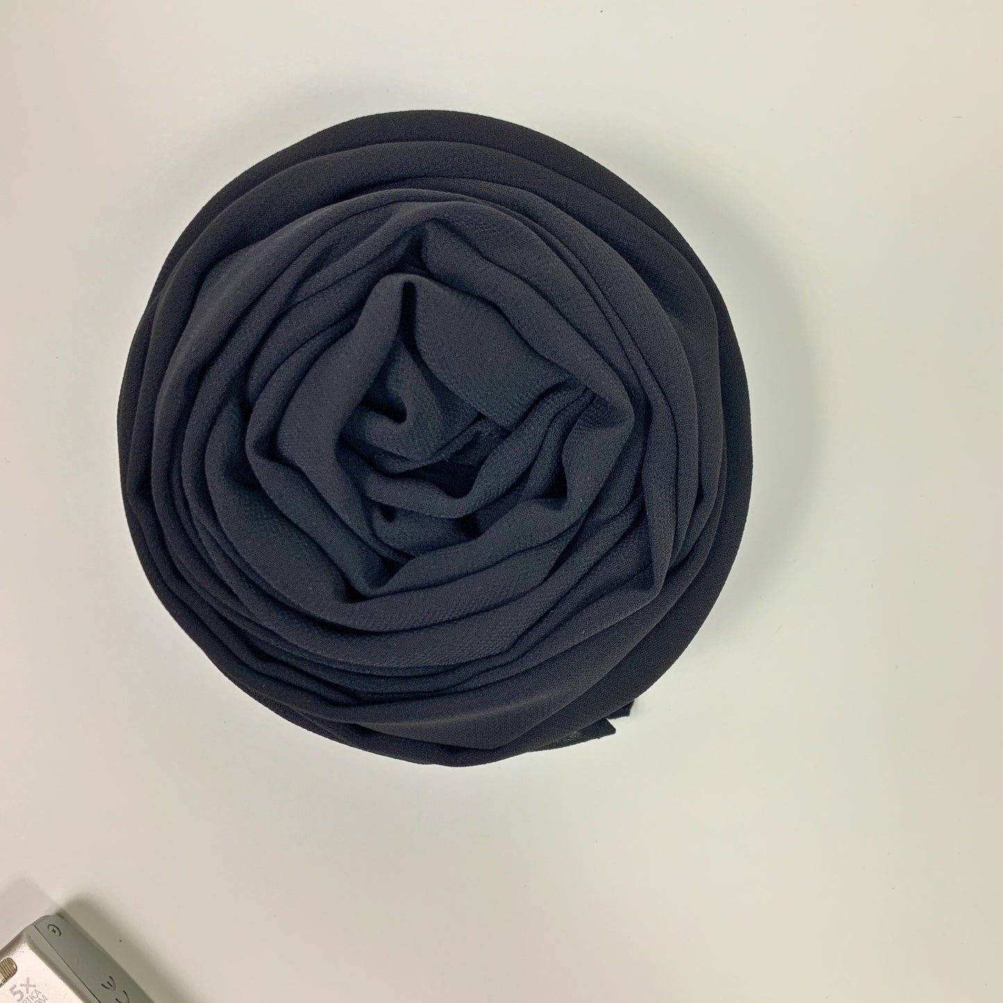Black Chiffon Hijab – Sheer Elegant Sheen, Extra Large 72"x28"