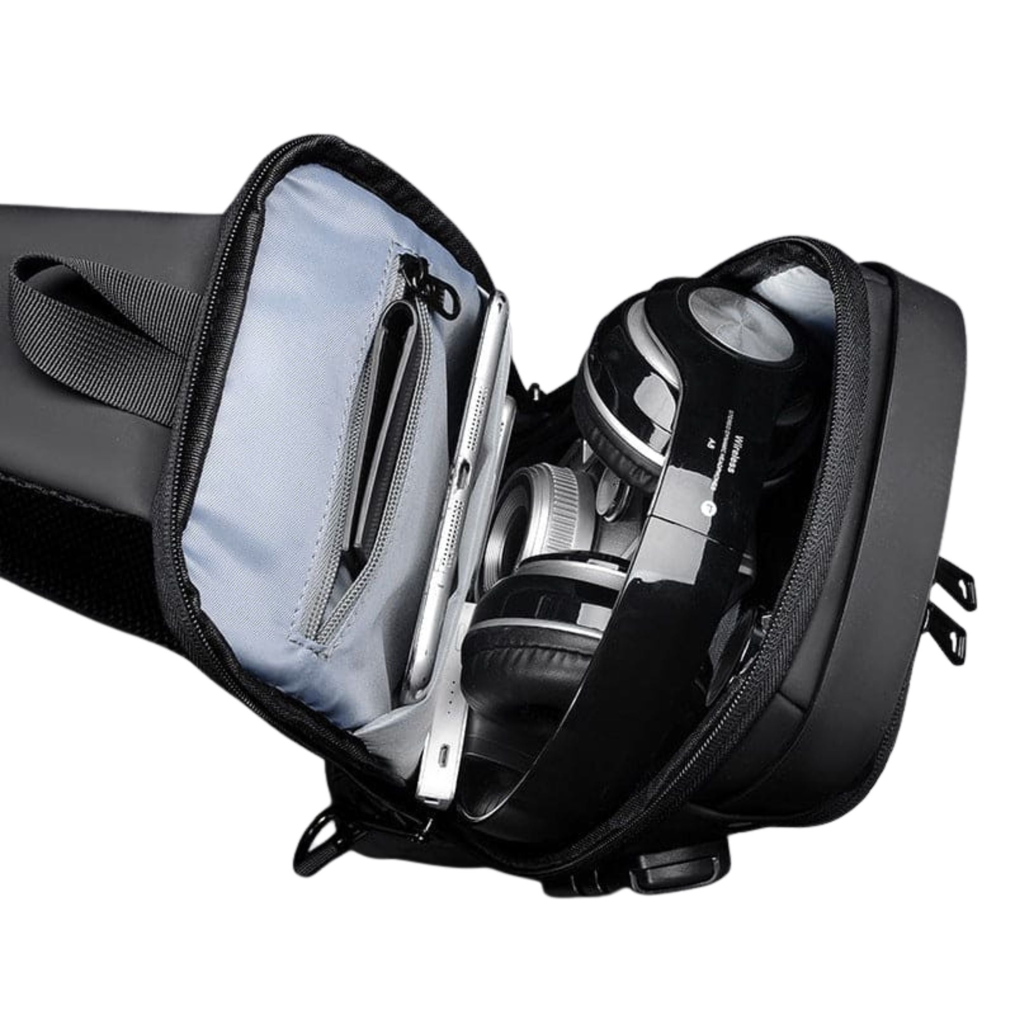 Unisex Waterproof Anti-Theft Sling Bag with USB Port for Travel, Gym & Daily Use