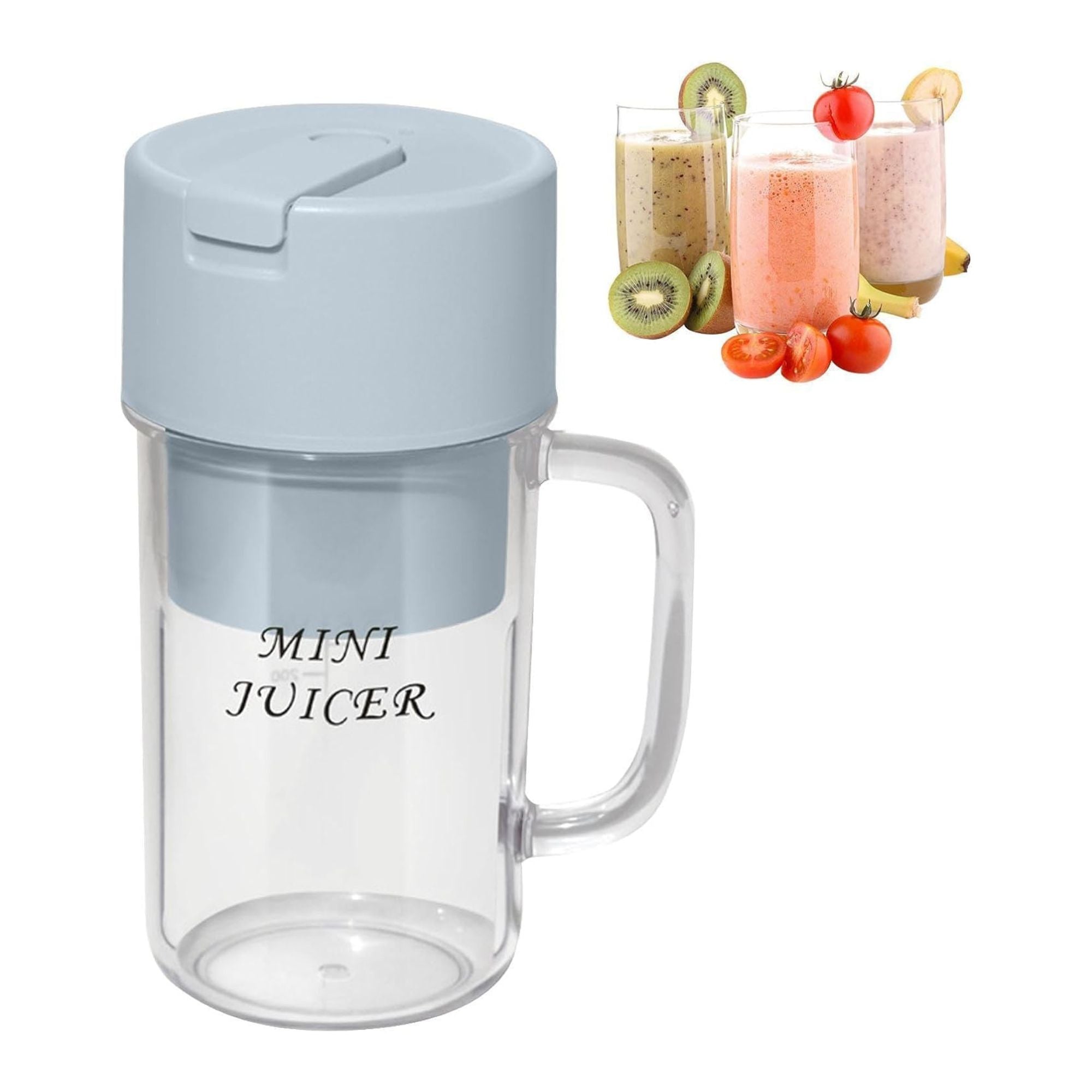 Portable Mini Juicer Blender Machine – USB Rechargeable, Straw Mug Bottle