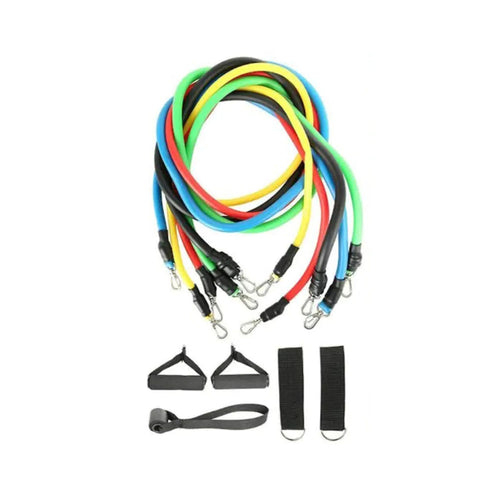 11-Piece Resistance Band Set for Strength Training, Yoga & Fitness for Men & Women