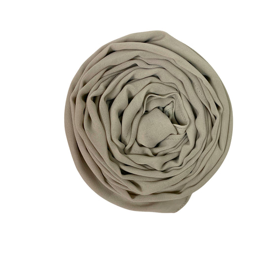 Taupe Grey Cotton Viscose Hijab – Textured Matte, Extra Large 72"x28"