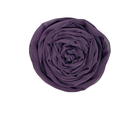 Plum Purple-Grey Crepe Hijab – Soft Sheen, Extra Large 72"x28