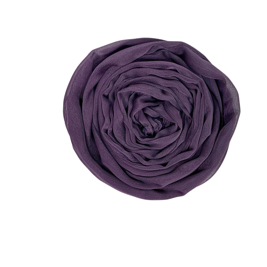 Plum Purple-Grey Crepe Hijab – Soft Sheen, Extra Large 72"x28
