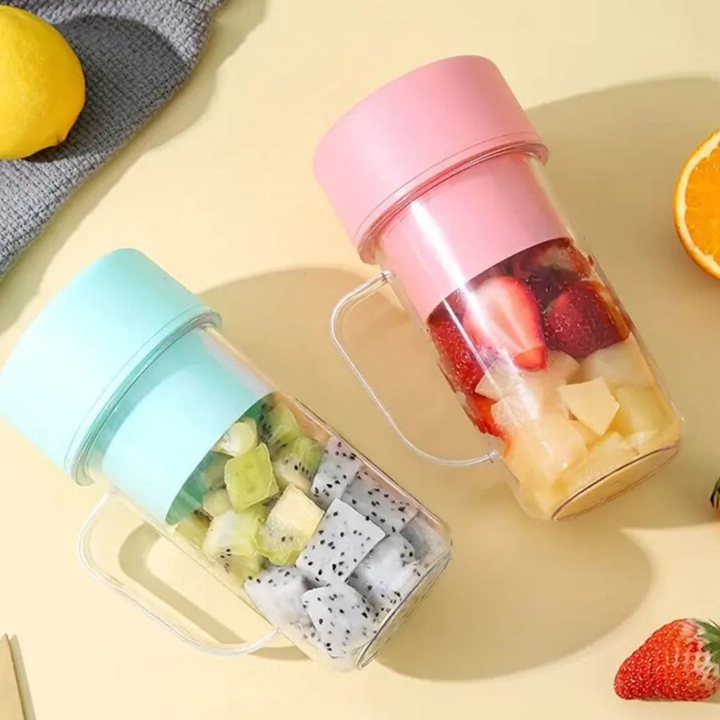 Portable Mini Juicer Blender Machine – USB Rechargeable, Straw Mug Bottle