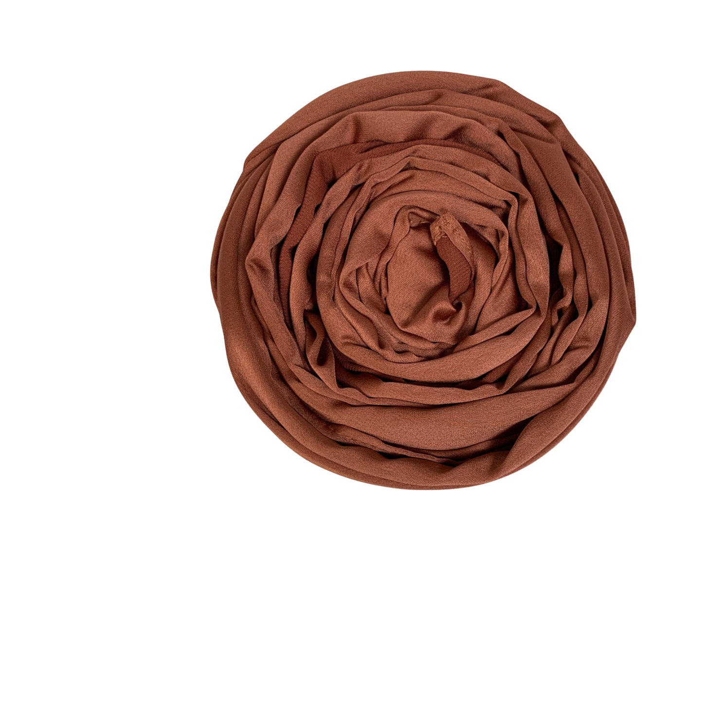 Korean Silk Hijab – Deep Orange Brown | Soft, Lightweight, & Premium Quality