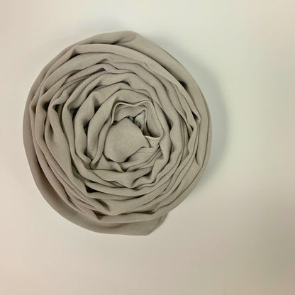 Taupe Grey Cotton Viscose Hijab – Textured Matte, Extra Large 72"x28"