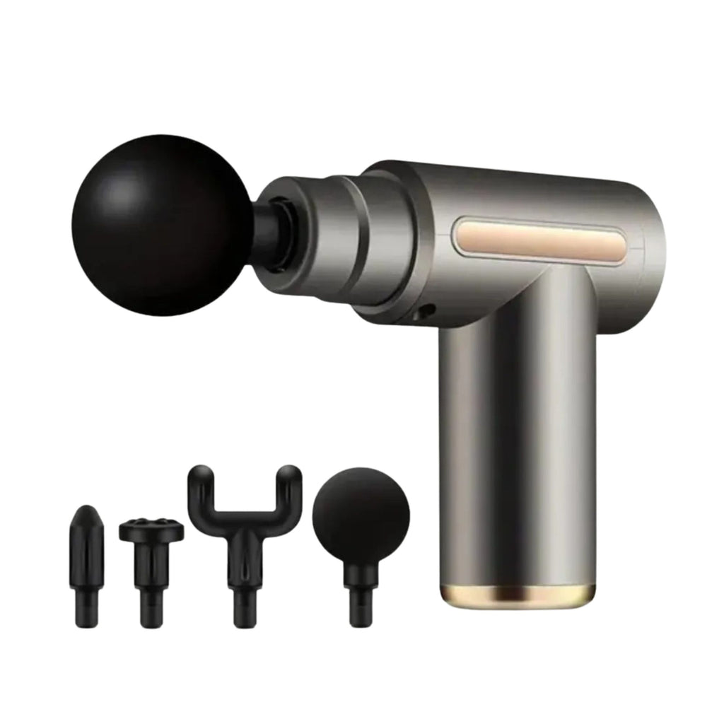5-in-1 Electric Massage Gun for Full Body Relief, 6 Speeds & 4 Heads
