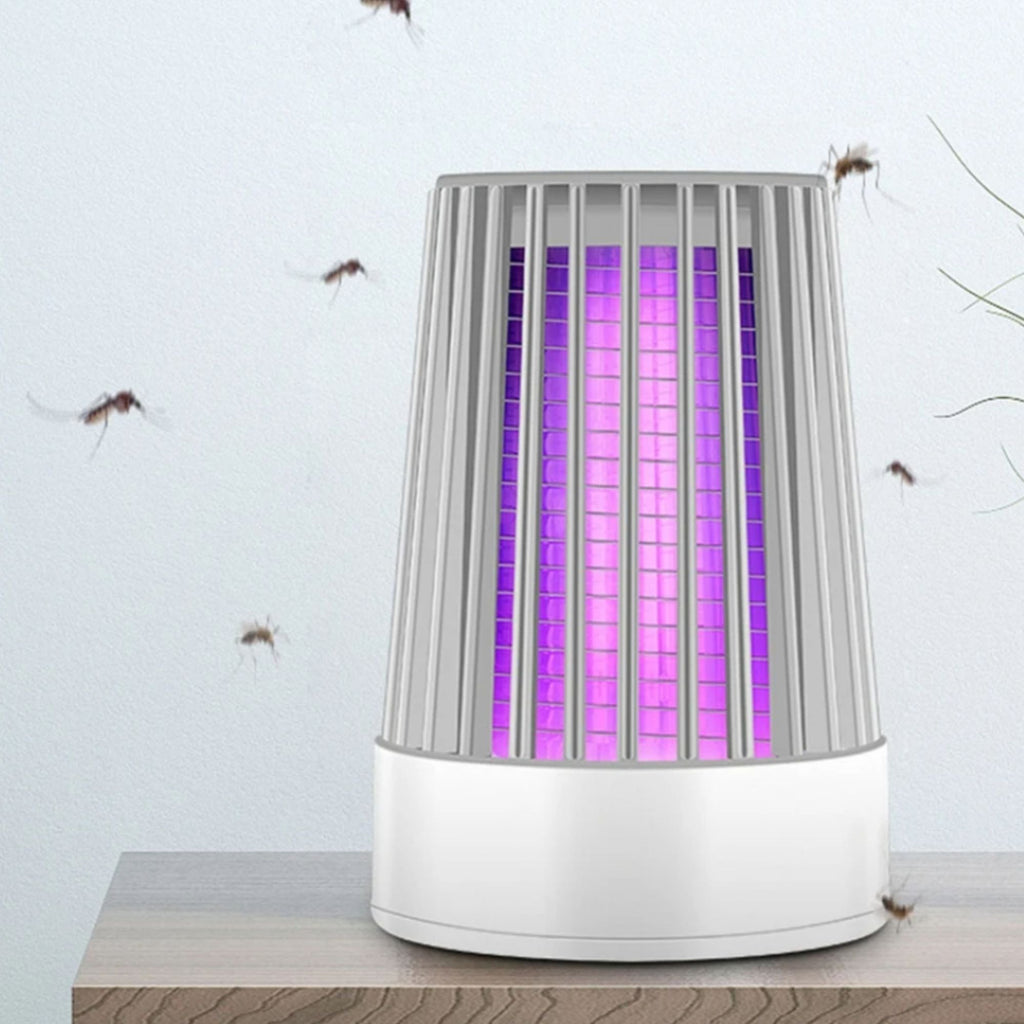 USB Electric Mosquito Killer Lamp – LED Bug Zapper, 360° UV Trap, Silent