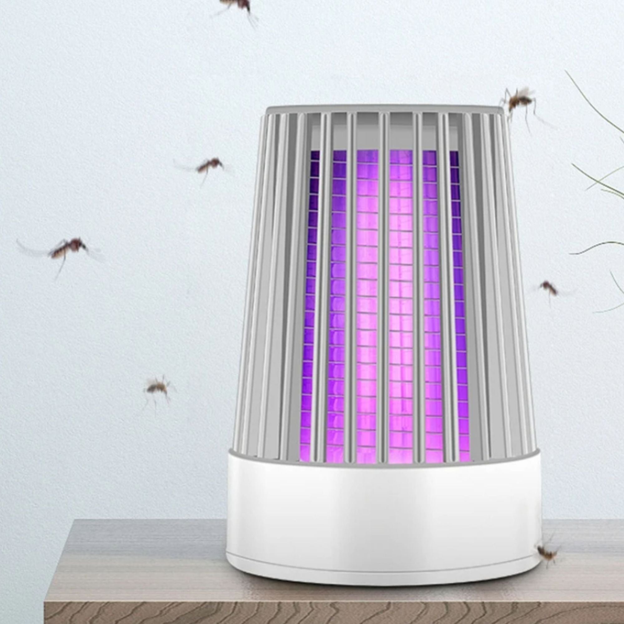 USB Electric Mosquito Killer Lamp – LED Bug Zapper, 360° UV Trap, Silent