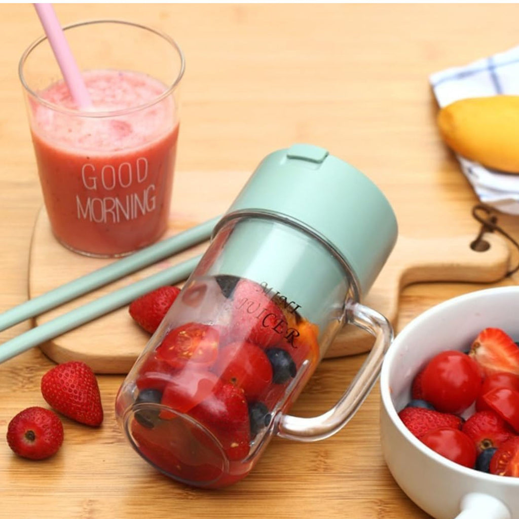Portable Mini Juicer Blender Machine – USB Rechargeable, Straw Mug Bottle