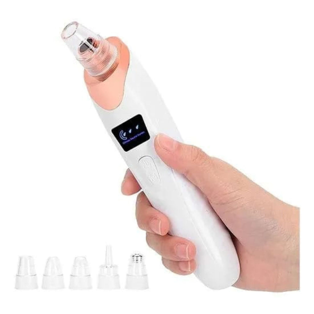 5-in-1 electric blackhead remover with vacuum suction for deep pore cleaning.