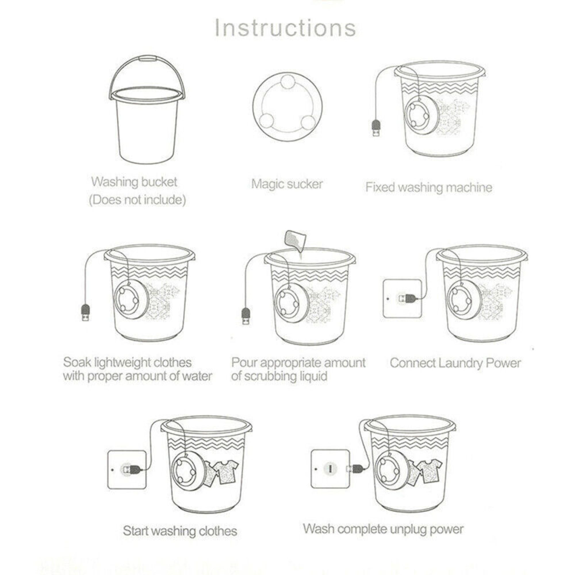 Mini Portable Ultrasonic Turbine Washing Machine with Spin Laundry Washer.