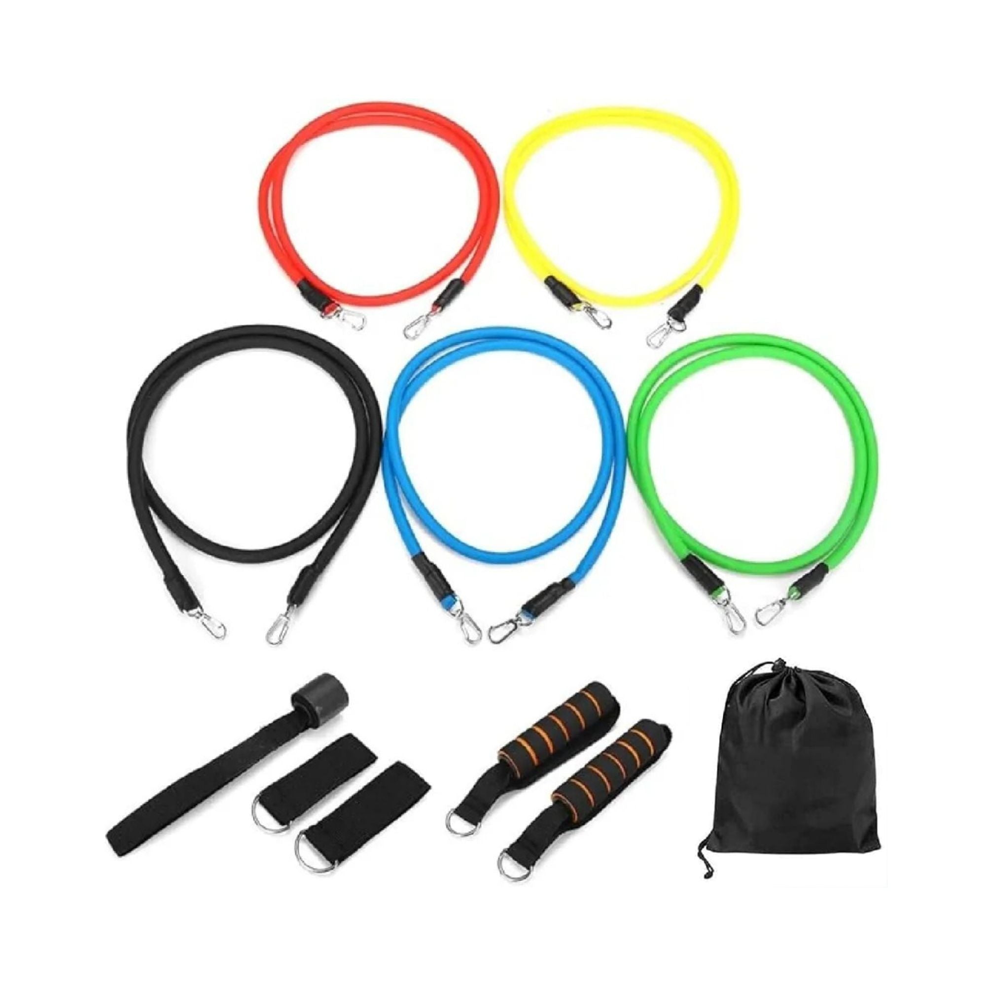 11-Piece Resistance Band Set for Strength Training, Yoga & Fitness for Men & Women