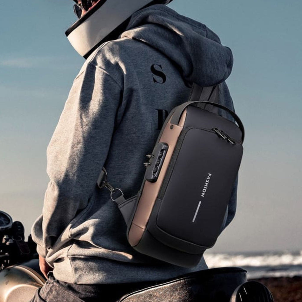 Unisex Waterproof Anti-Theft Sling Bag with USB Port for Travel, Gym & Daily Use