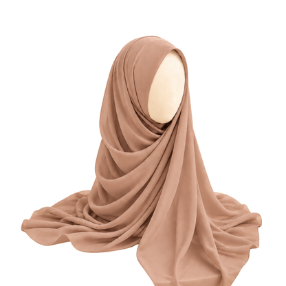 Korean Chiffon Stole Hijab – Desaturated Orange Premium Modest Wear