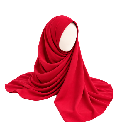 Classic Red – Korean Georgette Hijab