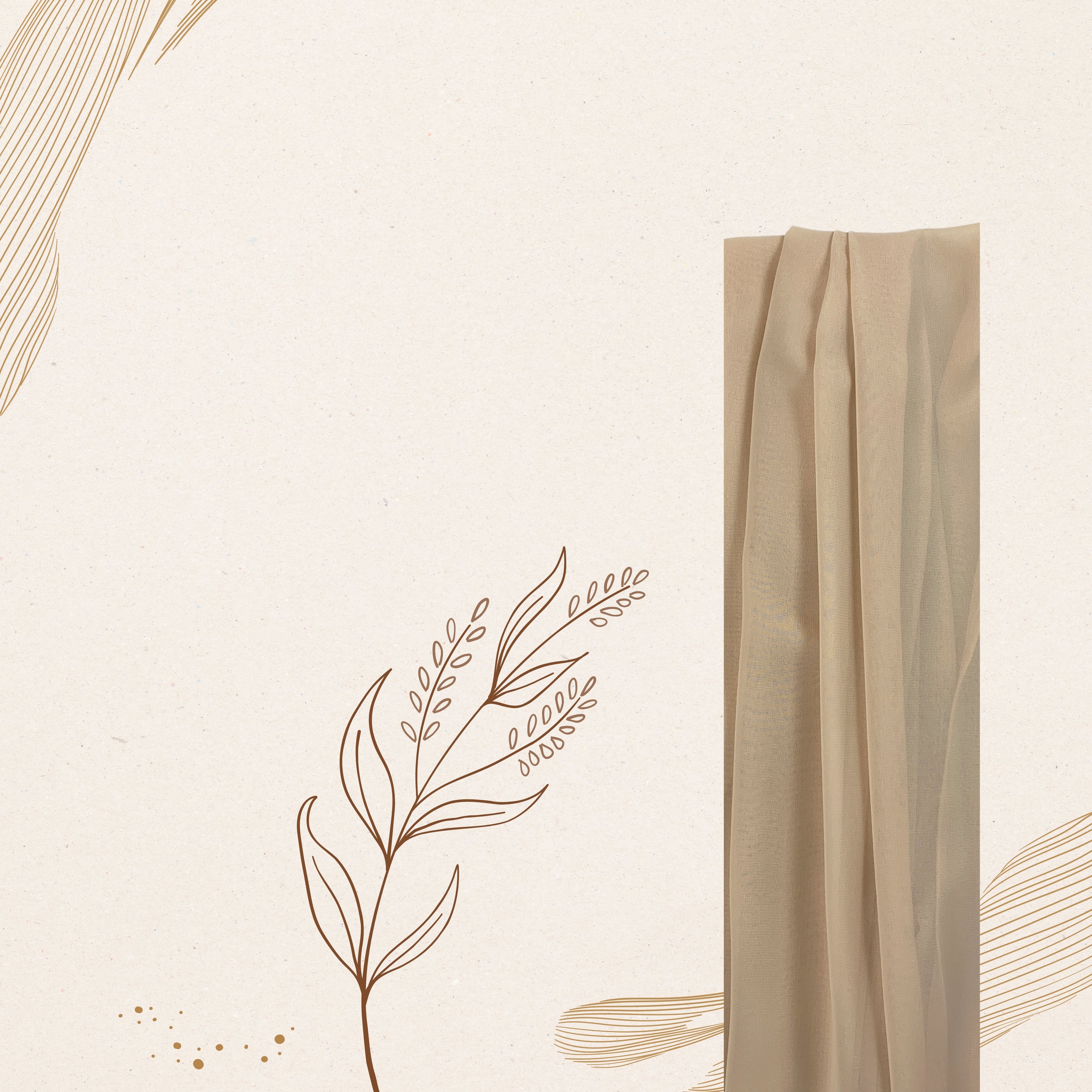 Korean Georgette Hijab – Desaturated Beige | Soft, Lightweight & Premium Quality