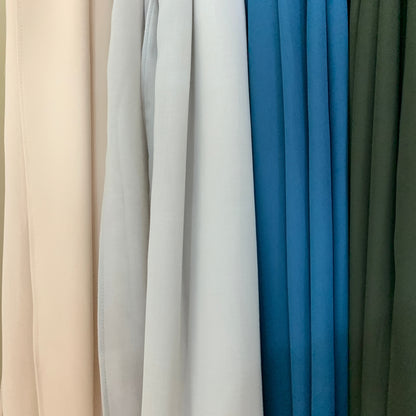 Beige Georgette Hijab – Soft Sheen, Extra Large 72"x28"