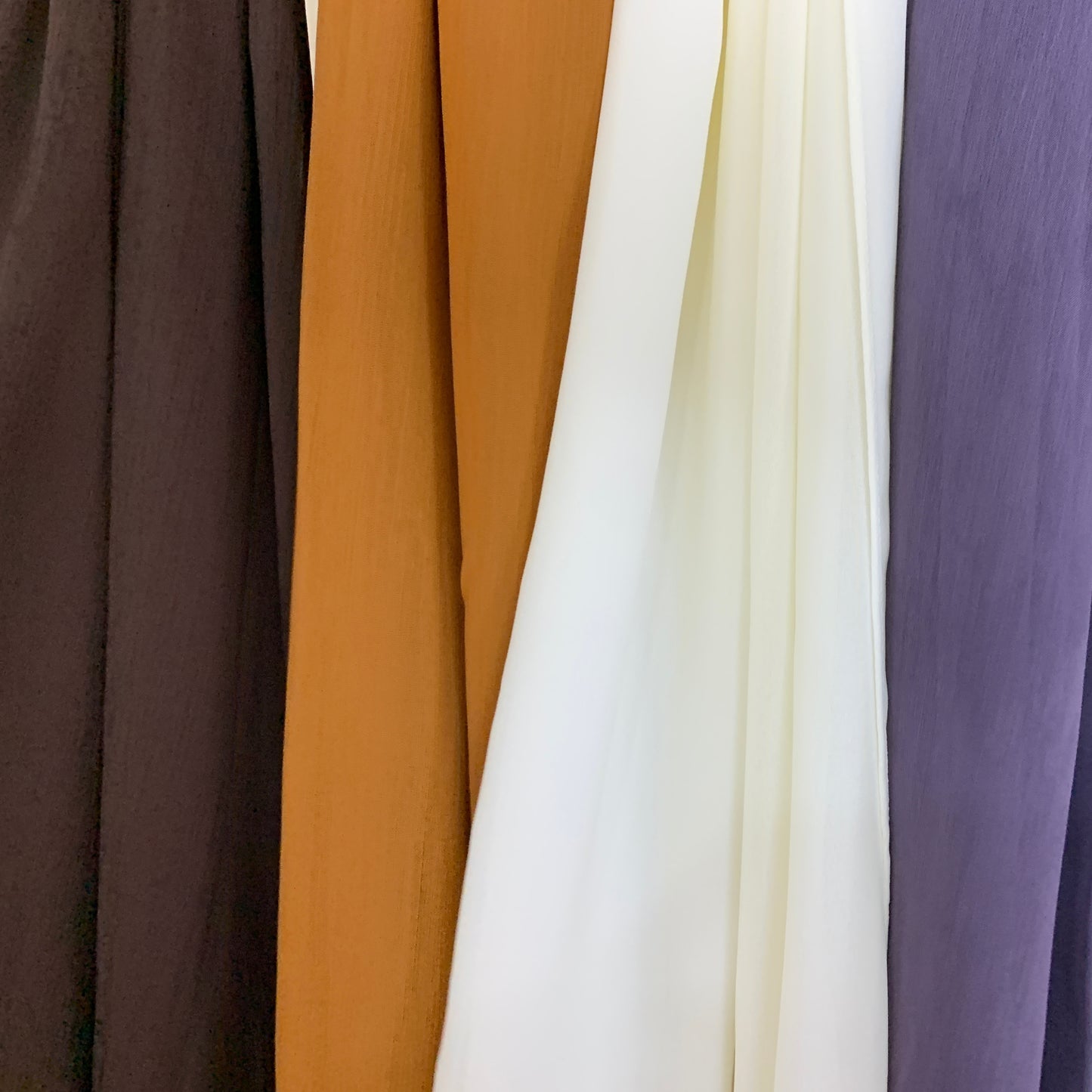 Mustard Caramel Textured Crepe Hijab – Sheer, Large 72"x28"