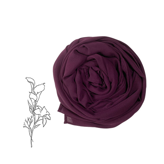 Lightweight Korean Chiffon Hijab – Desaturated Pink, Non-Slip & Effortless Style