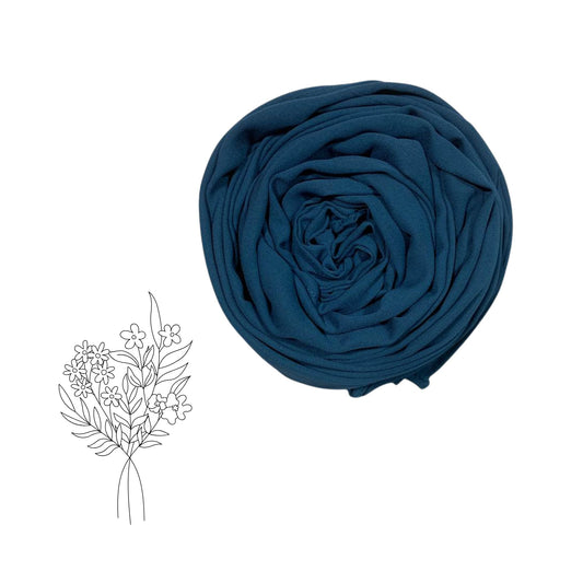 Korean Georgette Stole Hijab – Very Dark Blue Modest Wear