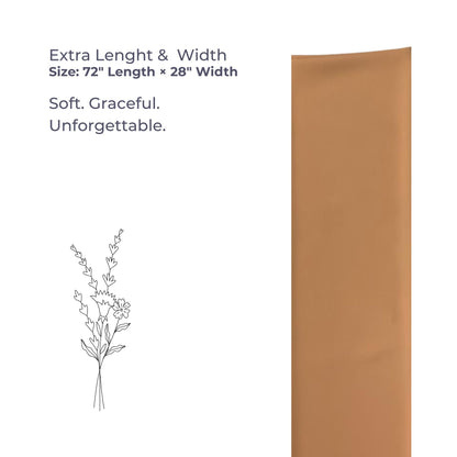 Korean Georgette Stole Hijab – Soft Light Orange Elegance
