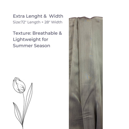 Crinkle Silk Hijab – Taupe Gray | Soft, Lightweight, Non-Slip & Premium Quality