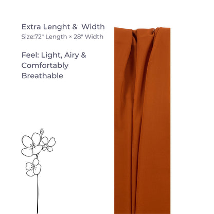 Premium Korean Chiffon Hijab – Burnt Orange (Soft, Lightweight & Breathable)