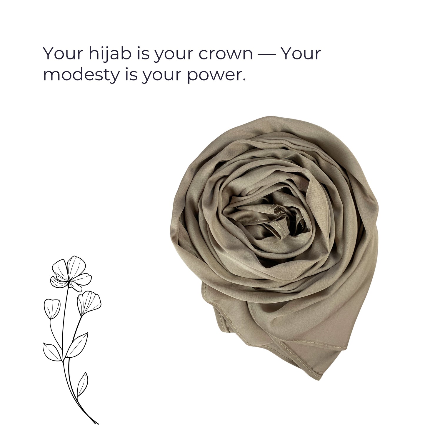 Korean Silk Hijab – Sandy Olive | Soft, Lightweight, Non-Slip & Premium Quality