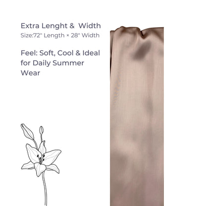 Korean Silk Hijab – Muted Brown | Soft, Lightweight, Non-Slip & Premium Quality